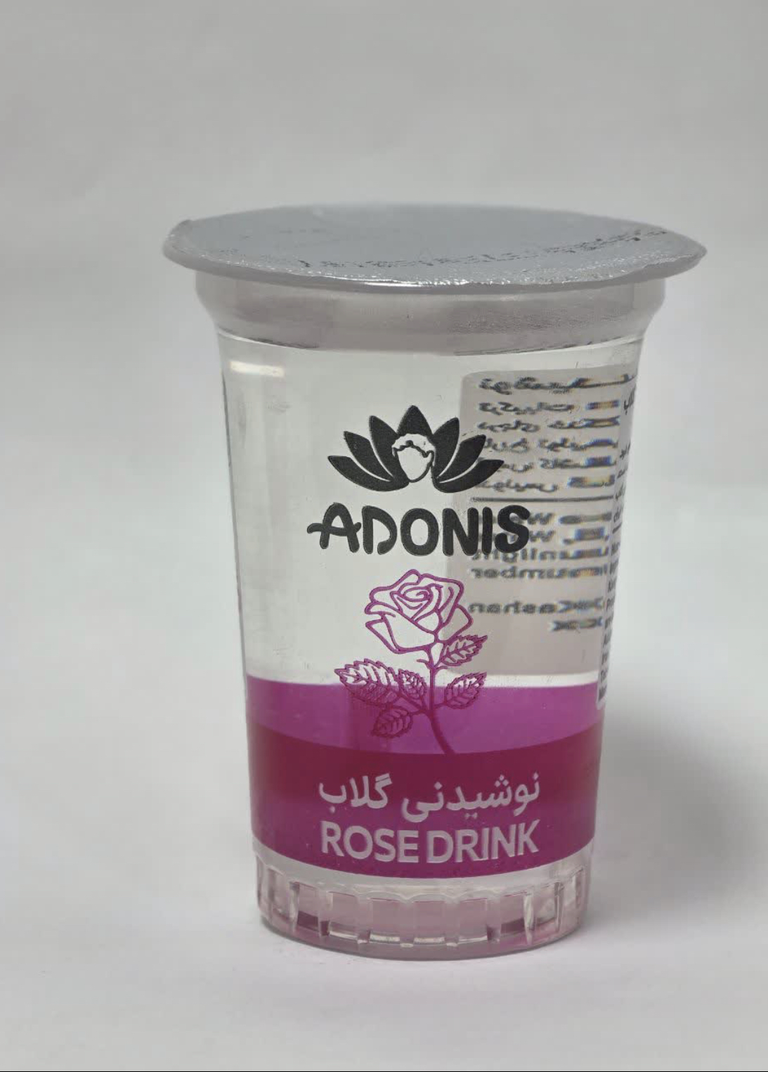 نوشیدنی لیوانی گلاب